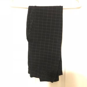 EUC Ponte stretch pants with windowpane check